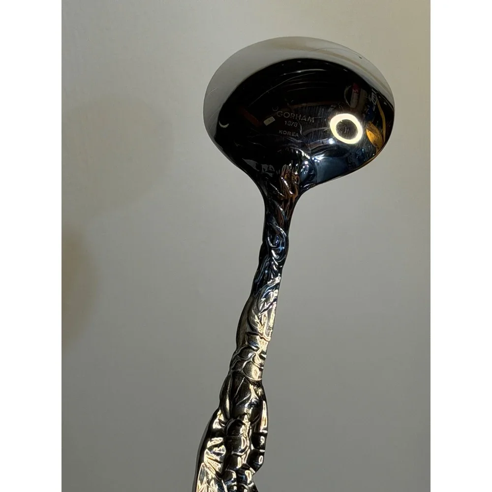 VTG‎ Gorham Spoons Stainless Silver Studio Line Modernist Abstract Set of 2
